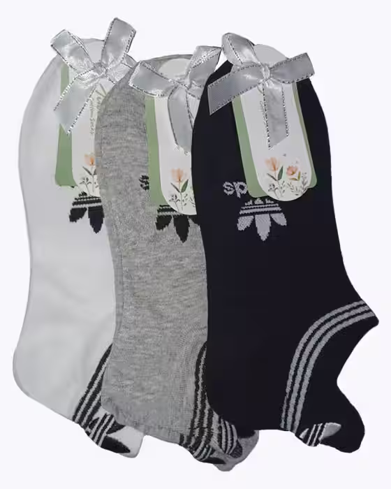 جوراب مچی زنانه سه پاشنه سه خط adidas